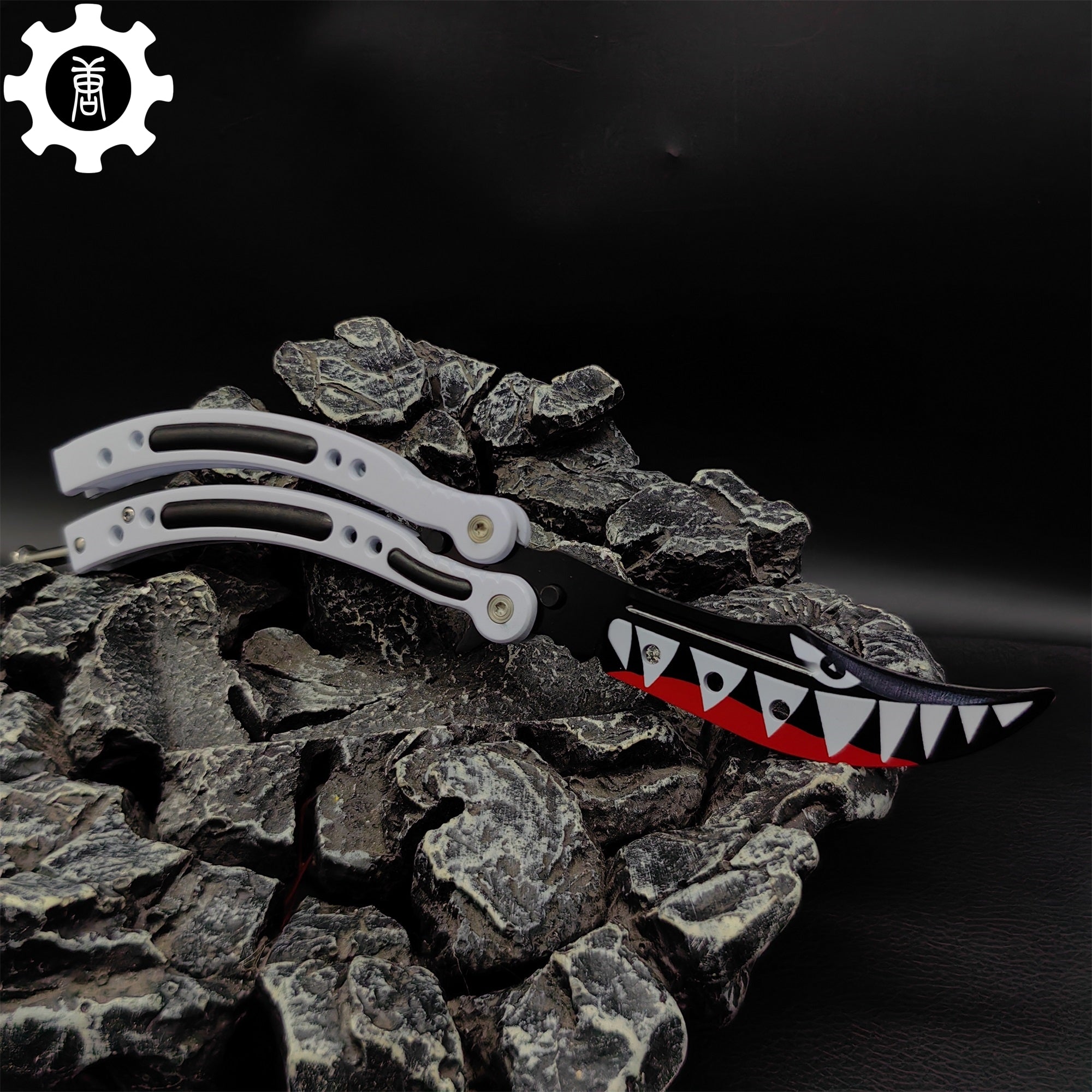 Spitfire Shark Bomber Metal Balisong Game Butterfly Knife - Tophatter Daily Deals