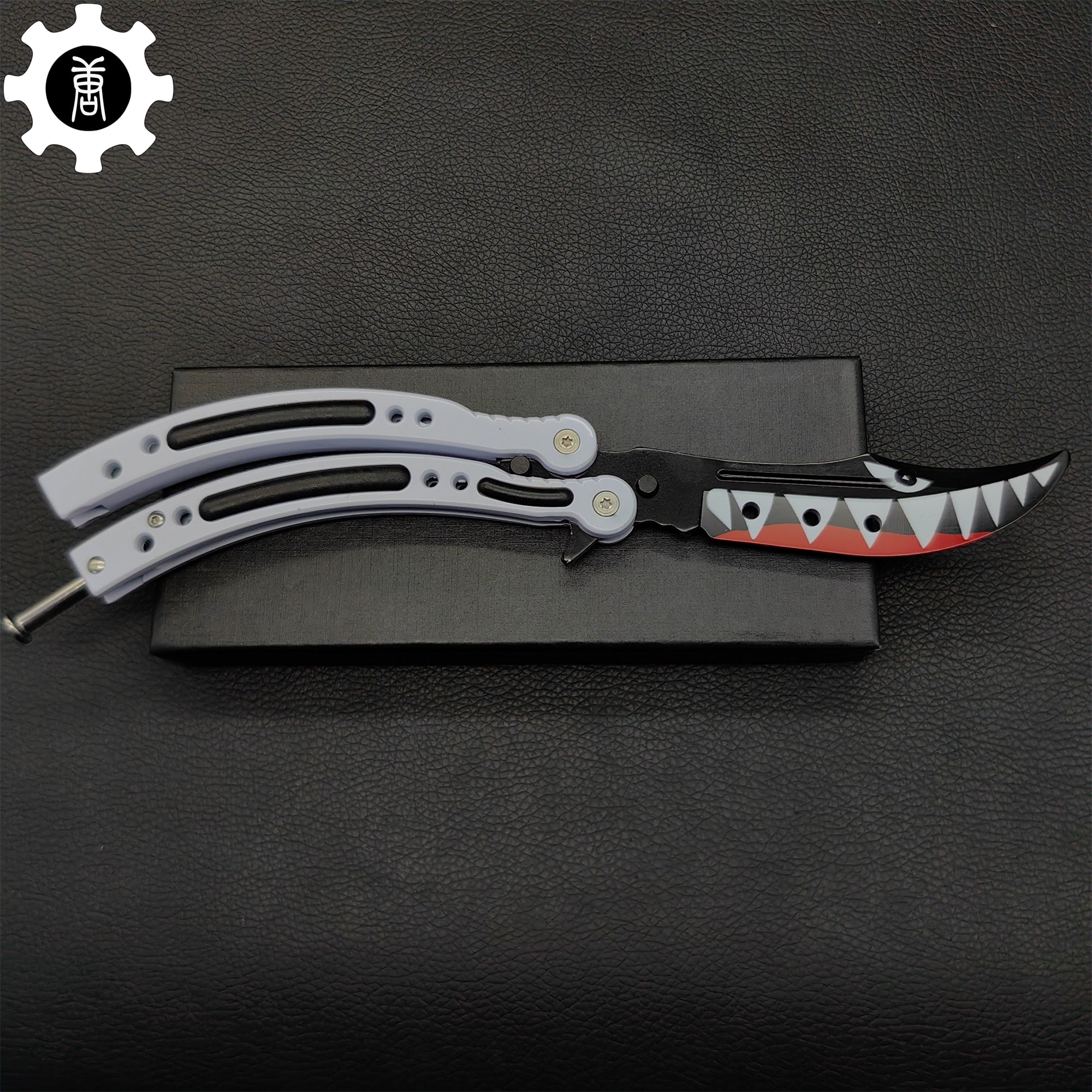 Spitfire Shark Bomber Metal Balisong Game Butterfly Knife - Tophatter Daily Deals