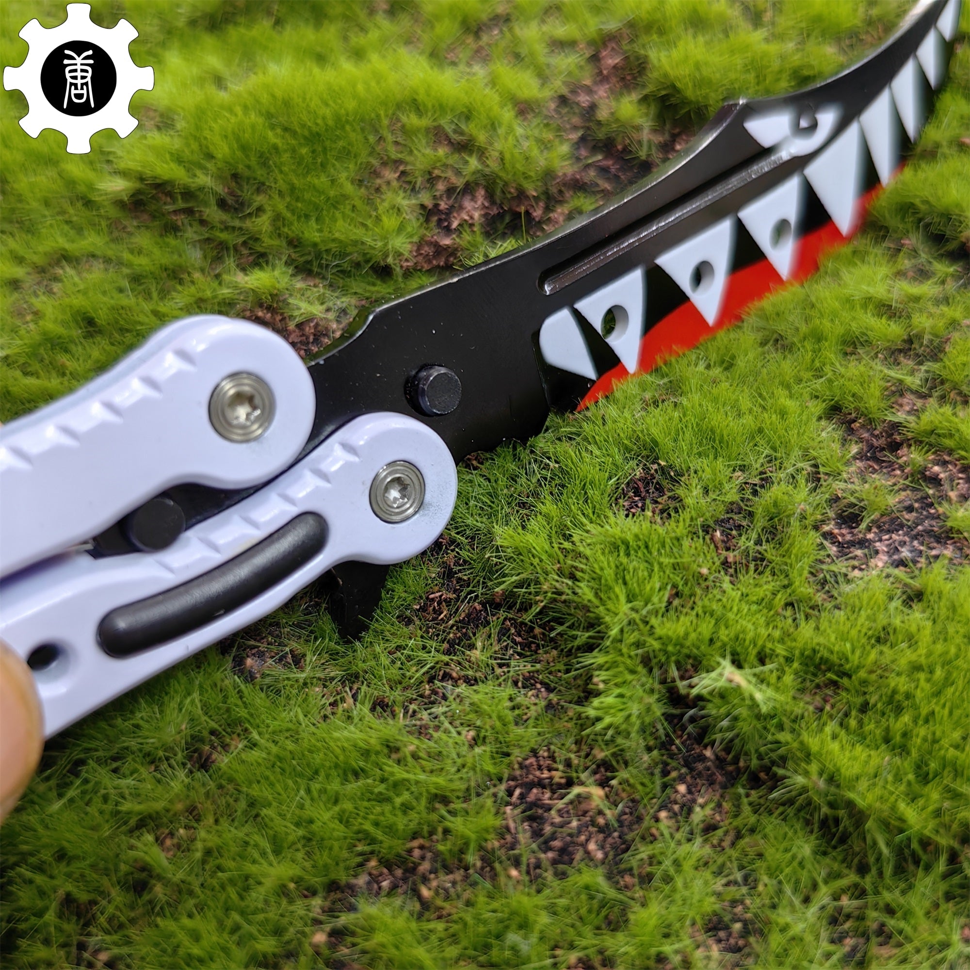 Spitfire Shark Bomber Metal Balisong Game Butterfly Knife - Tophatter Daily Deals