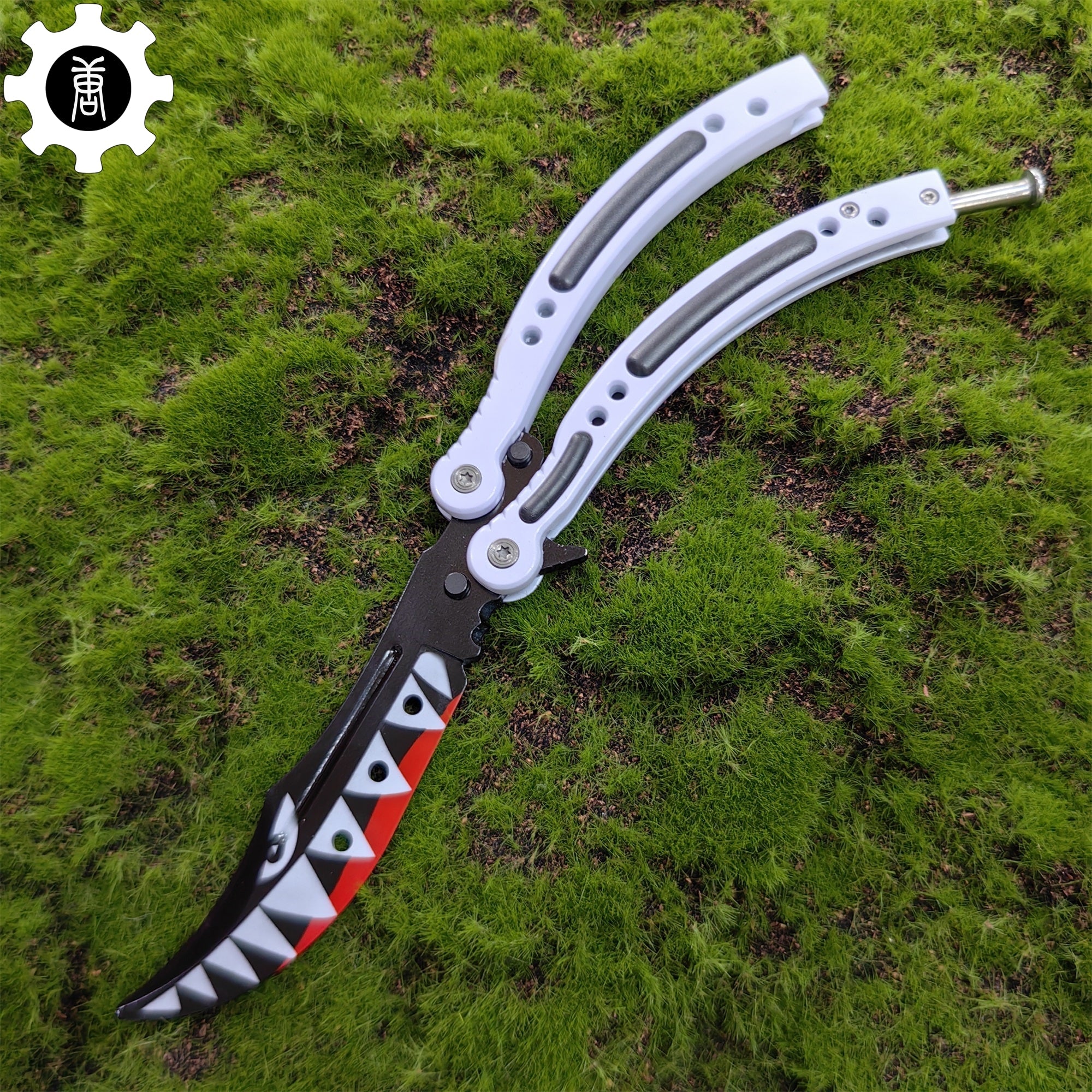 Spitfire Shark Bomber Metal Balisong Game Butterfly Knife - Tophatter Daily Deals