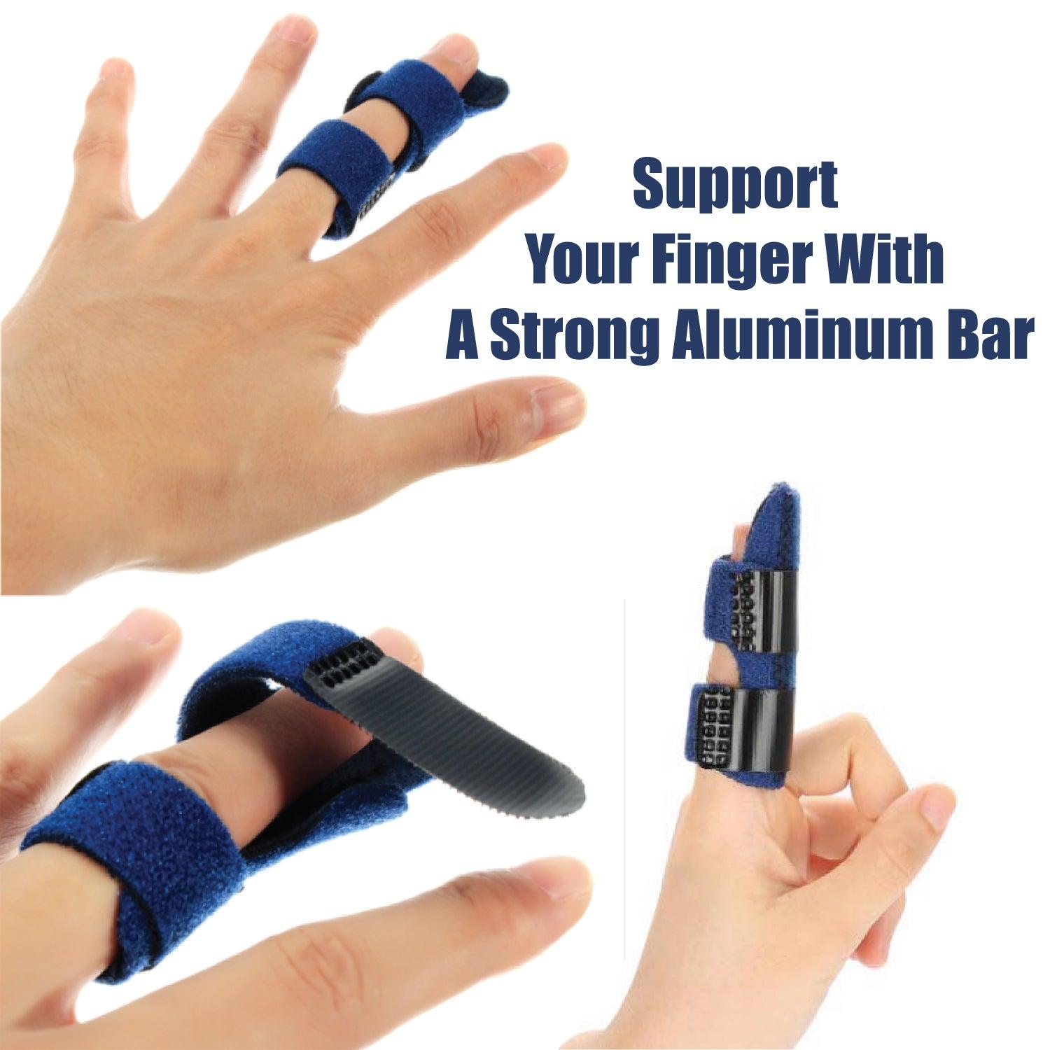 Splints for Trigger Fingers - Support Trigger Straightener Bandage Mallet Brace for Fingers Pain Finger Supports with Built-in Aluminium Personal Care - Tophatter Daily Deals