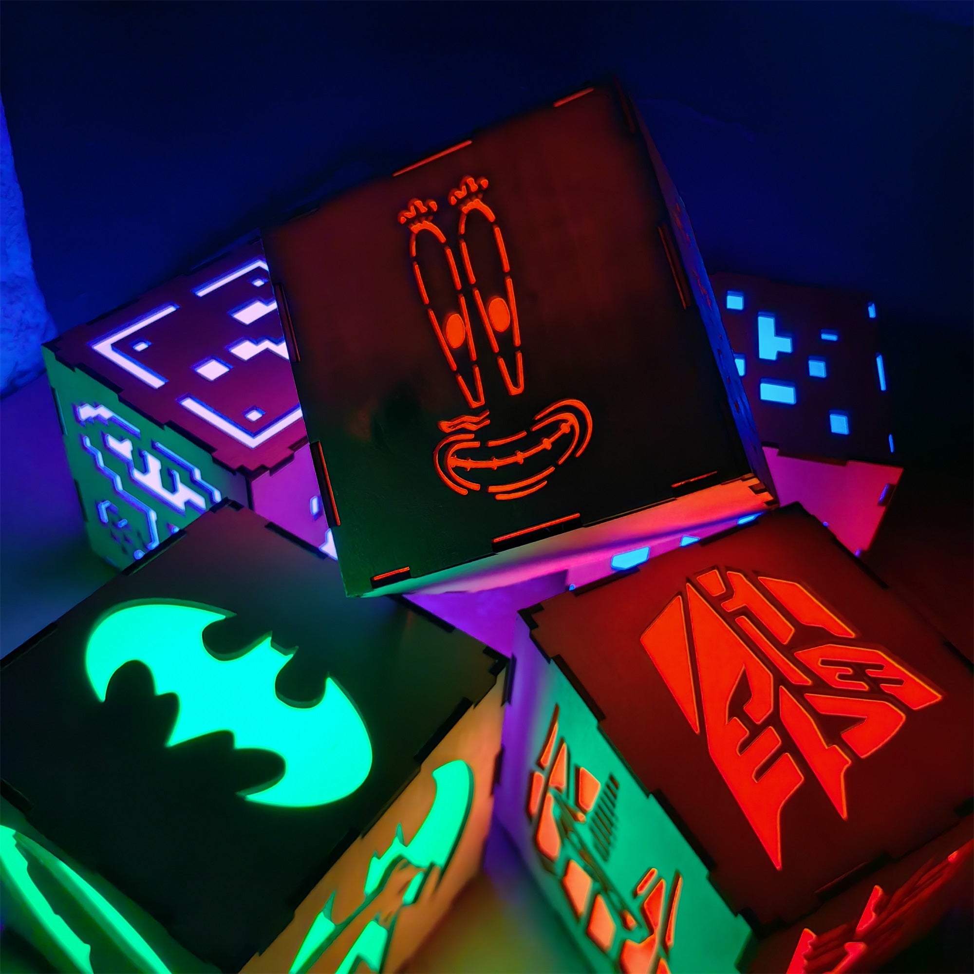 Handmade SpongeBob Wooden Lantern Night Light - Tophatter Daily Deals