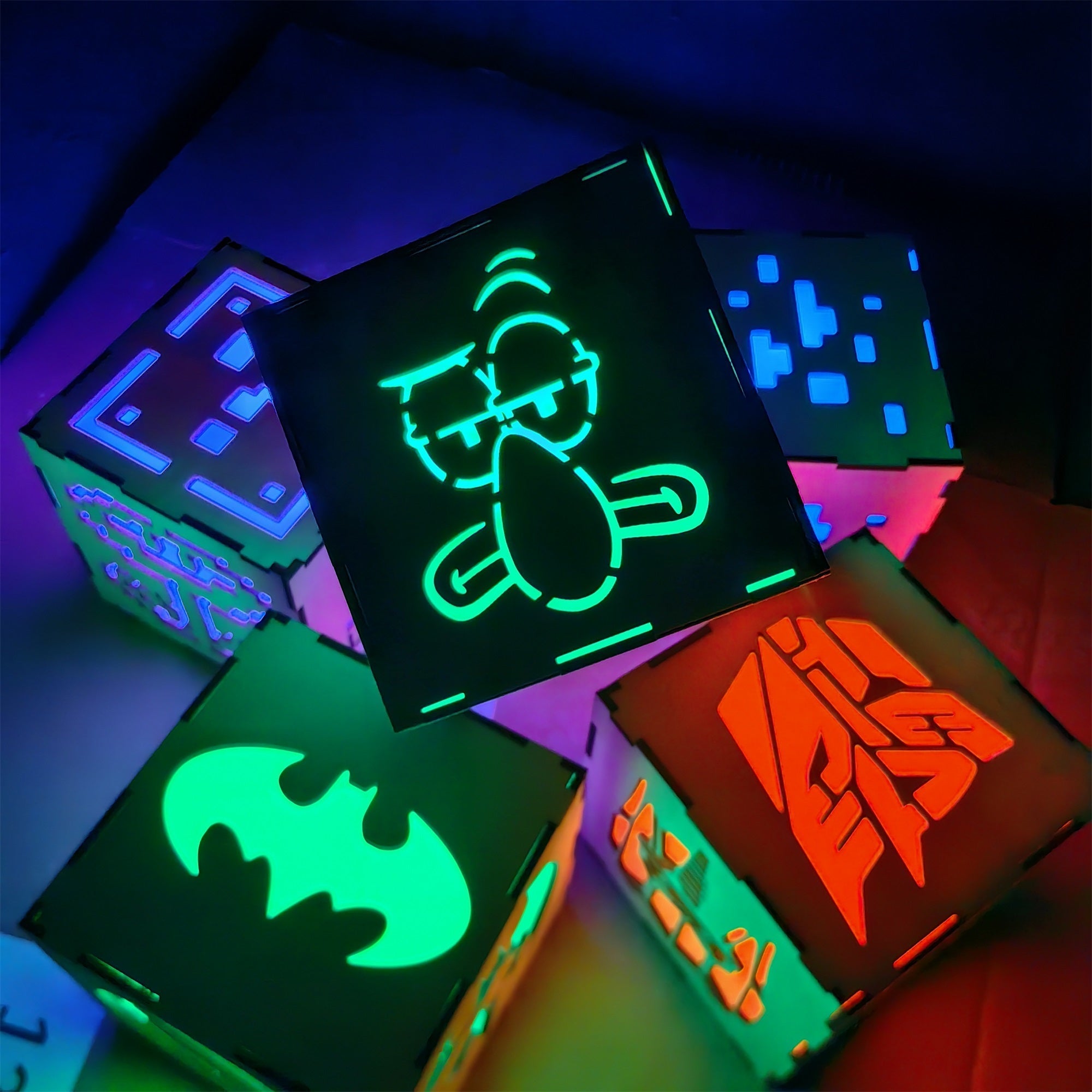 Handmade SpongeBob Wooden Lantern Night Light - Tophatter Daily Deals