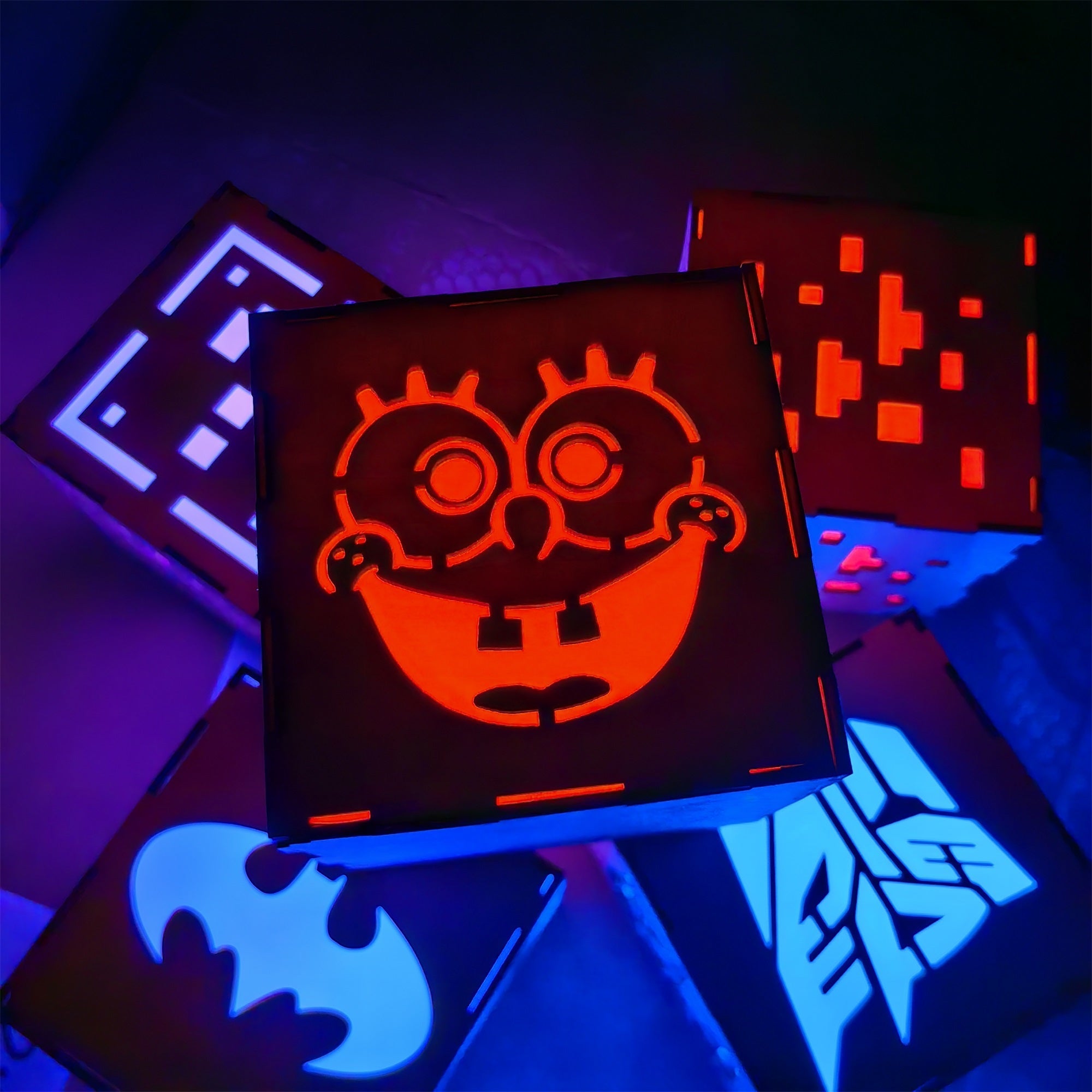 Handmade SpongeBob Wooden Lantern Night Light - Tophatter Daily Deals