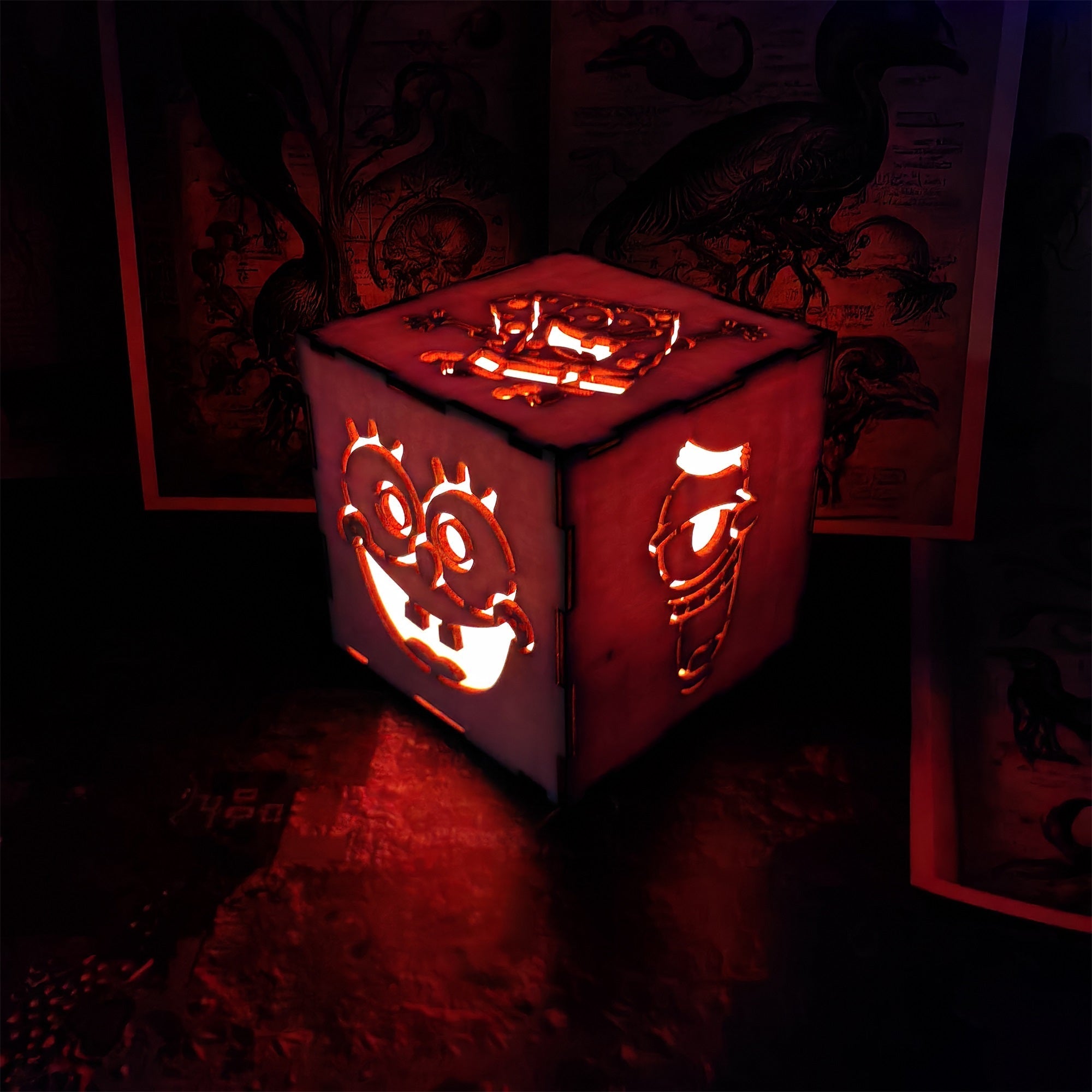 Handmade SpongeBob Wooden Lantern Night Light - Tophatter Daily Deals