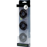 Sport Fucker Rubber Cockring 3 Pk Black - Stretchable Size > Cock Ring > Single - Tophatter Daily Deals