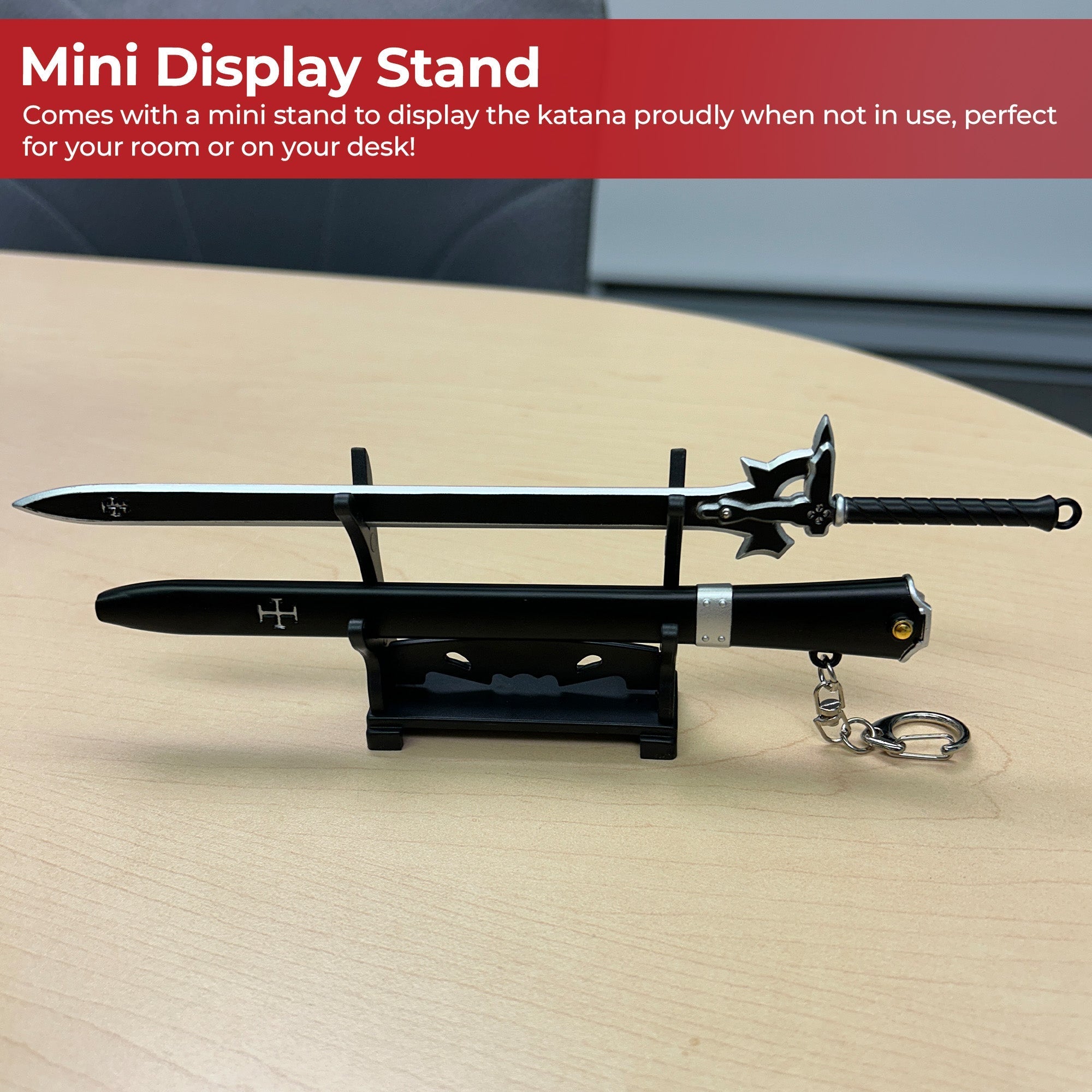 Spring Action Popup Mini Katana Keychain Kirito’s Elucidator Edition Swords - Tophatter Daily Deals