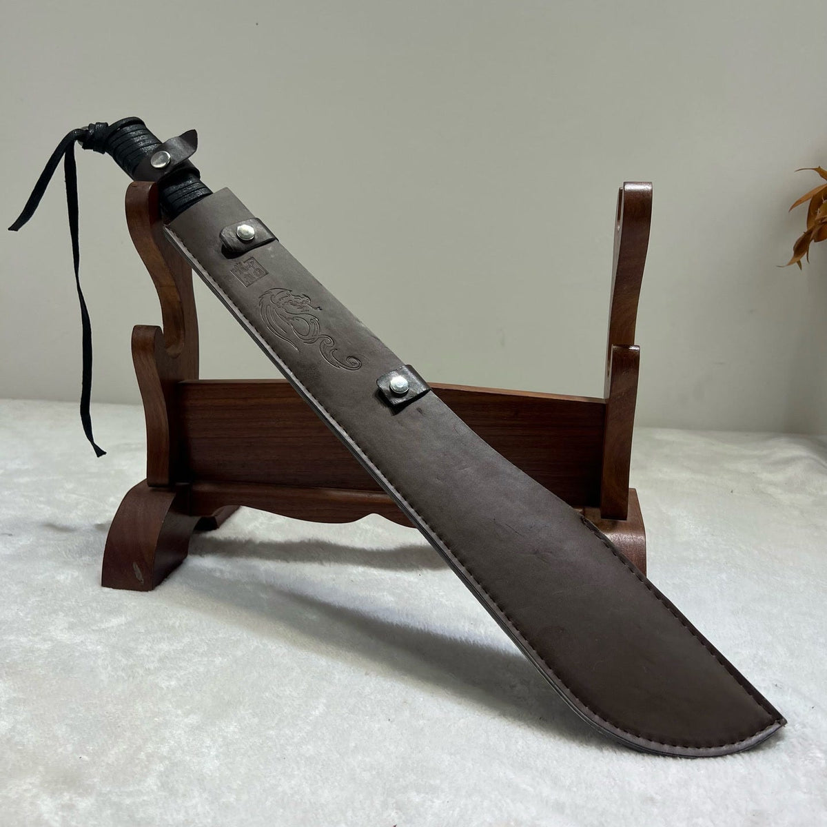 Spring Steel Survival Pioneer Outdoor Knife with Full Tang Hand-Forged - Tophatter Daily Deals