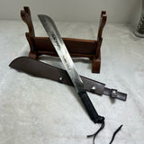 Spring Steel Survival Pioneer Outdoor Knife with Full Tang Hand-Forged - Tophatter Daily Deals