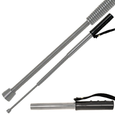 Collapsible Silver Spring Police Baton 23 inch Self Defense Weapon Collectible Weapons - Tophatter Daily Deals