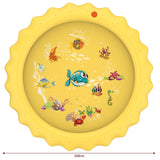 Sprinkler Splash Pad - Outdoor Water Play Sprinklers Large Round Sprinkle Splash Water Play Mat Summer Spray Inflatable for Kids Sports Toys - Tophatter Daily Deals