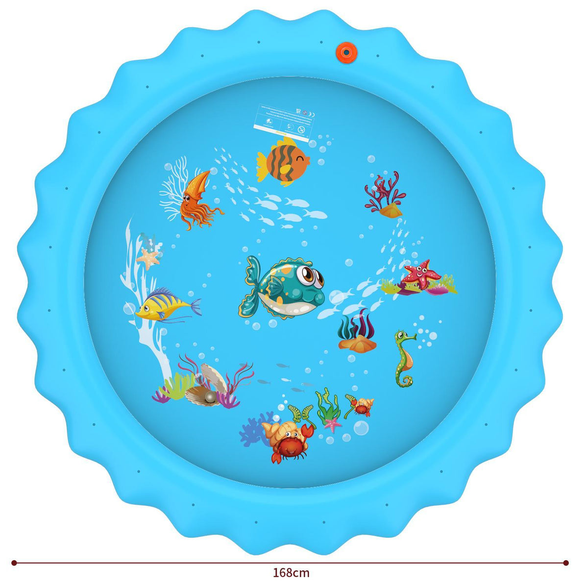 Sprinkler Splash Pad - Outdoor Water Play Sprinklers Large Round Sprinkle Splash Water Play Mat Summer Spray Inflatable for Kids Sports Toys - Tophatter Daily Deals