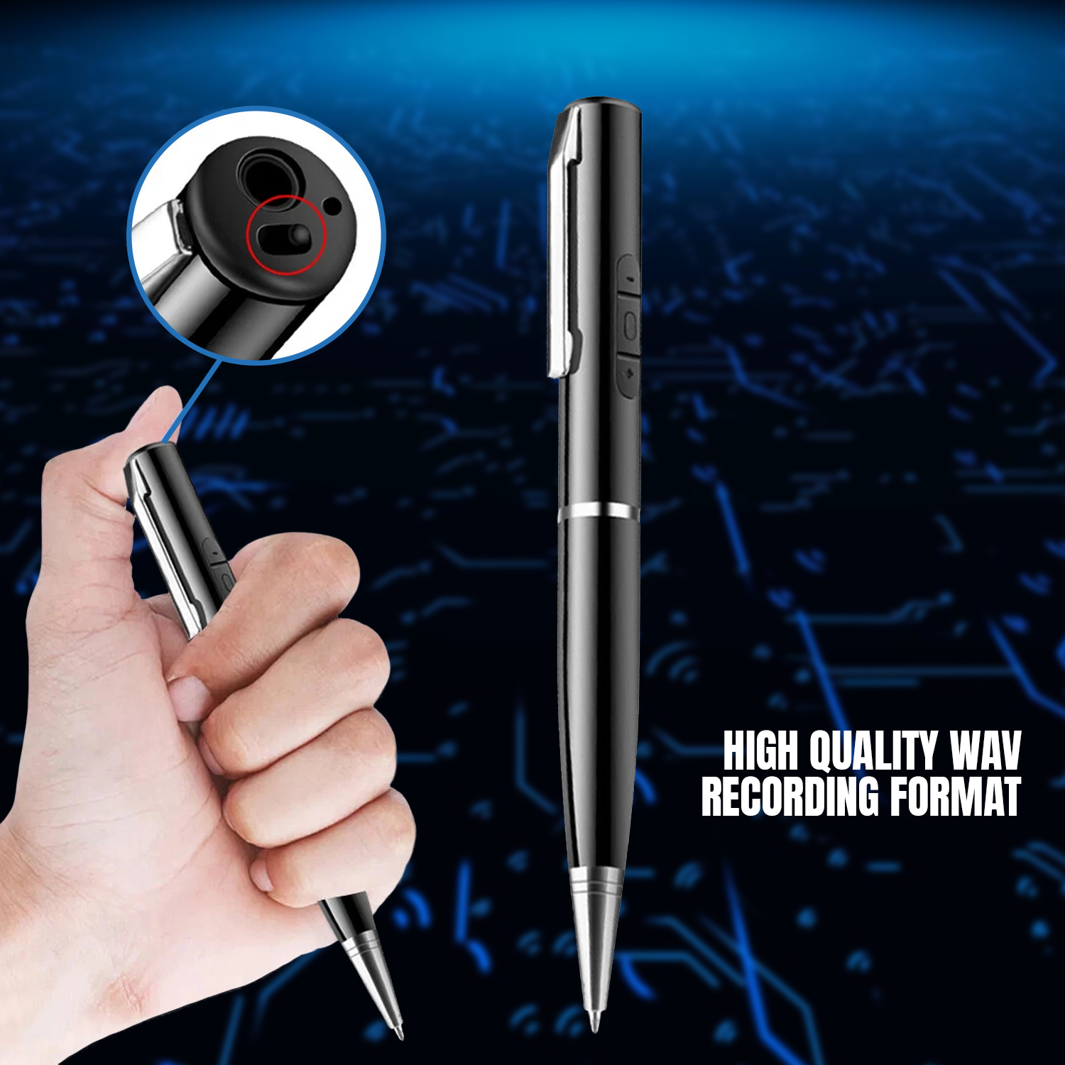 Audio Recording Pen – Digital Voice Recorder with Built-in Microphone and USB Storage Accessories - Tophatter Daily Deals