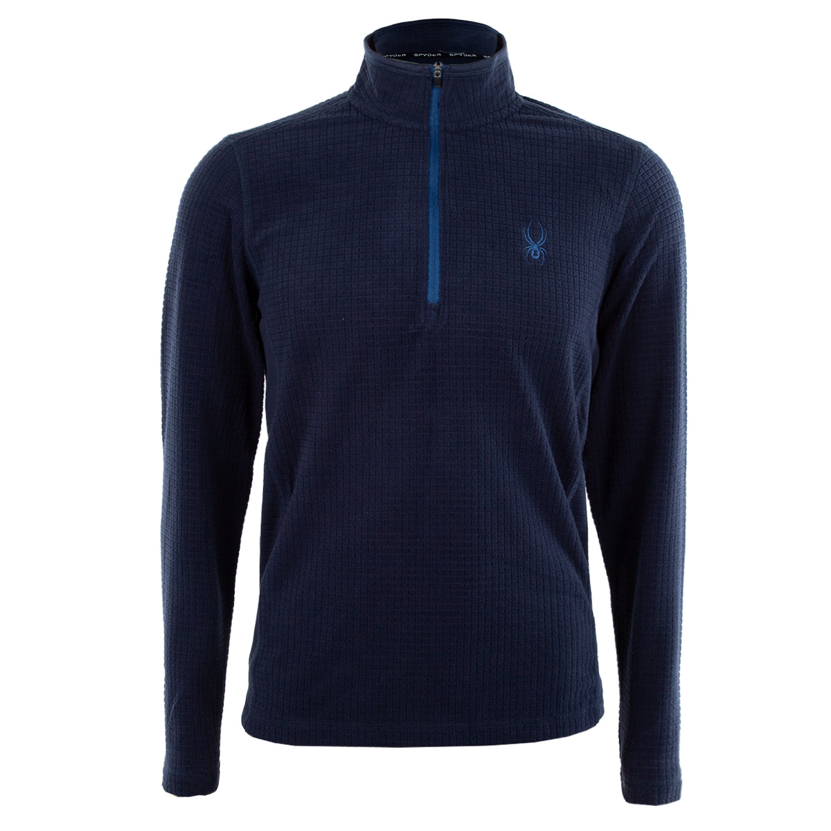 Spyder Men's Cut Fleece 1/4 Zip Pullover Navy Half Zip & Quarter Zip - Tophatter Daily Deals