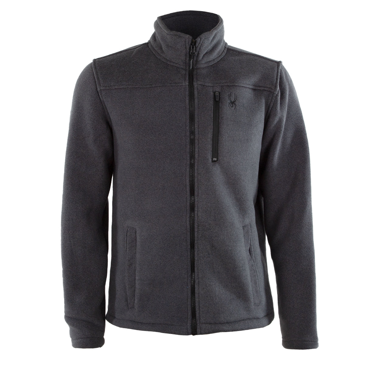 Spyder Men's Stripe Fleece Full Zip Black Full Zip - Tophatter Daily Deals