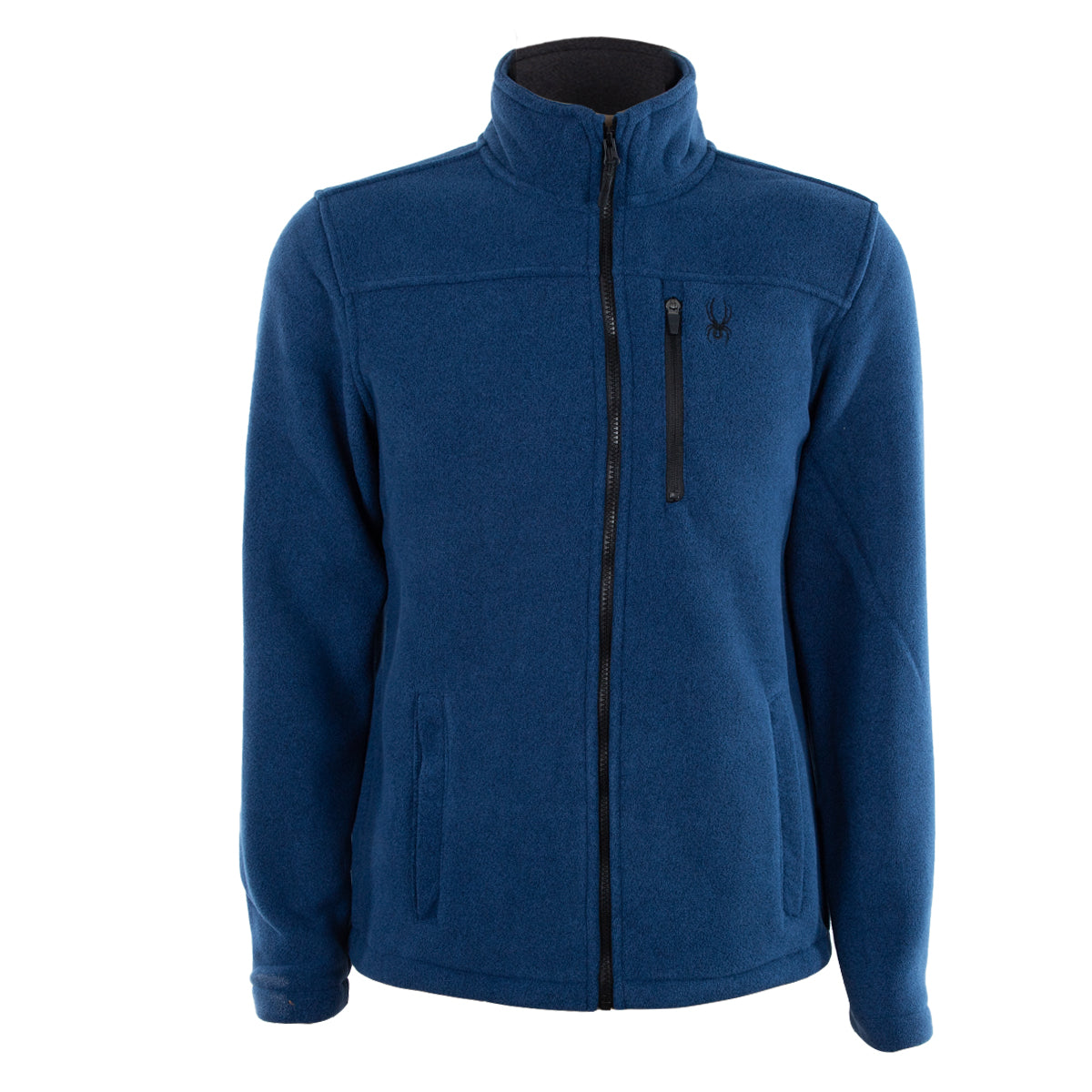 Spyder Men's Stripe Fleece Full Zip Navy Full Zip - Tophatter Daily Deals