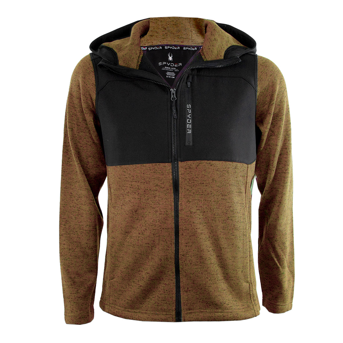 Spyder Men's Sweater Fleece Full Zip Jacket Saddle Jackets - Tophatter Daily Deals