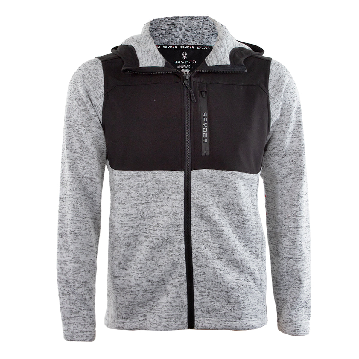 Spyder Men's Sweater Fleece Full Zip Jacket Stone Jackets - Tophatter Daily Deals