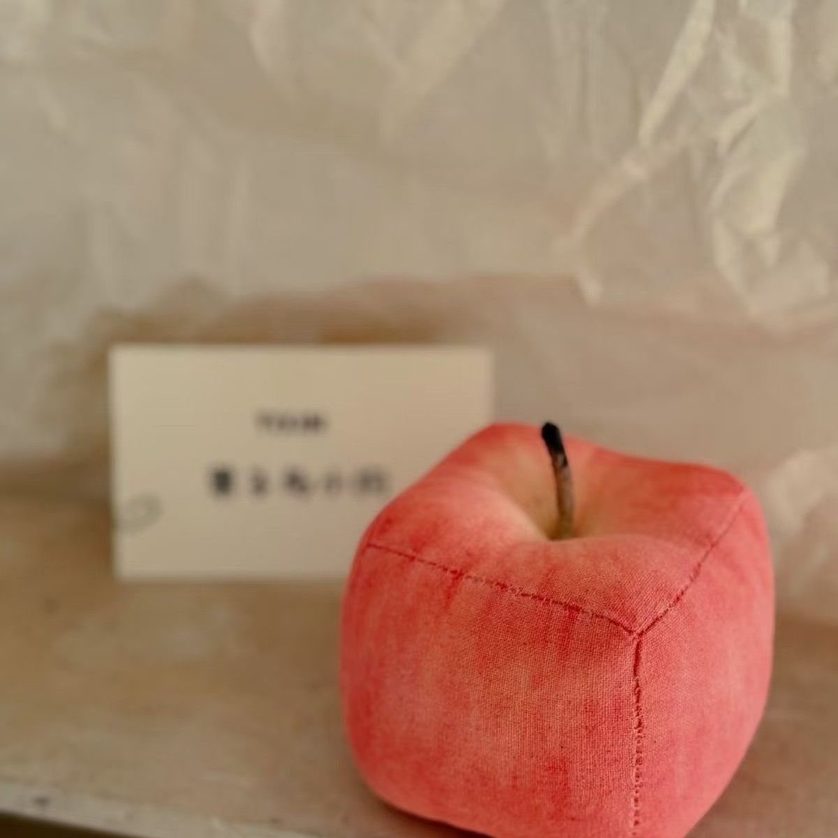 Square Apple Plush Decor - Tophatter Daily Deals