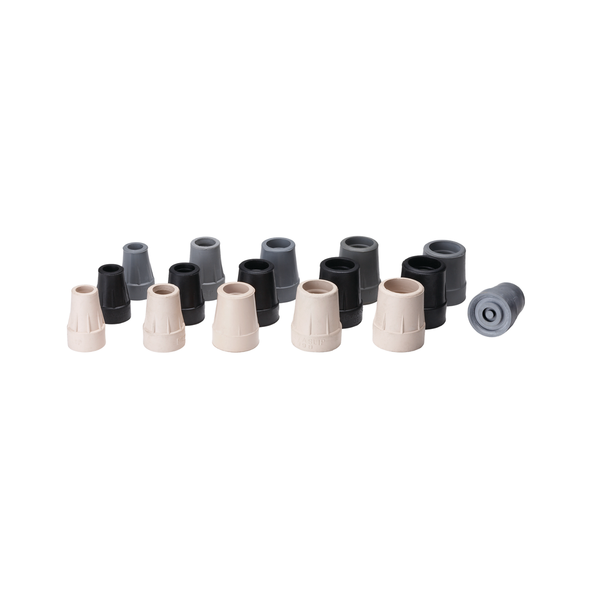 Nev-a-Slip Rubber Replacement Cane Tips – Pair, 5 Sizes, Black or Grey - Tophatter Daily Deals