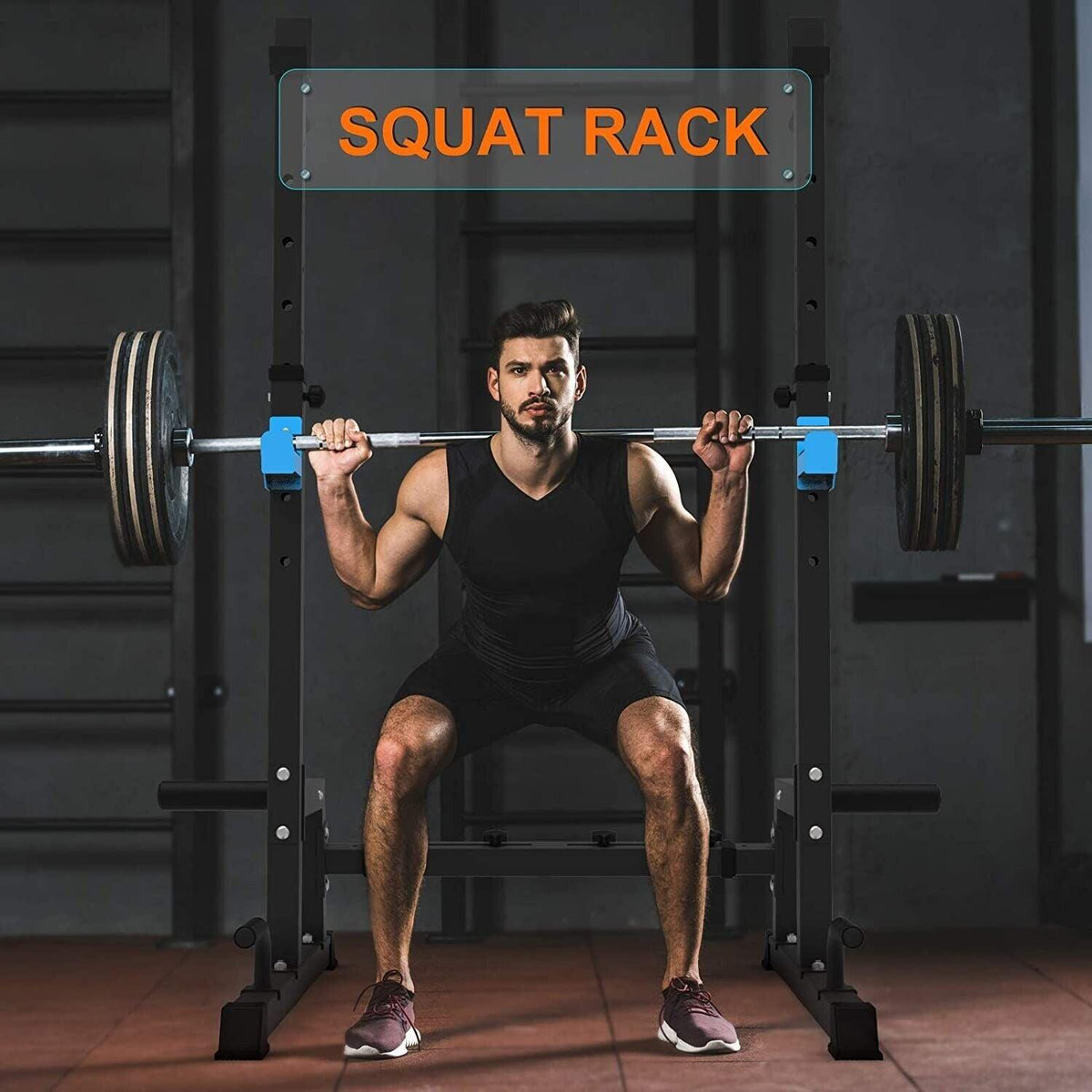 Weight Training Squat Rack - Multi-Function Height Bench Press Dip Stand Home Gym Weight Lifting Exercise & Fitness - Tophatter Daily Deals