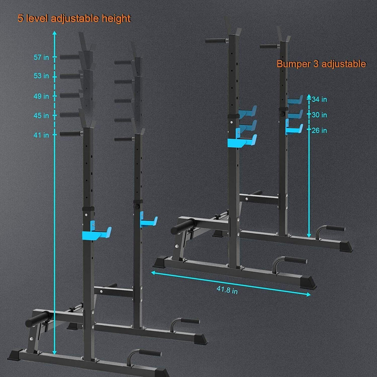 Weight Training Squat Rack - Multi-Function Height Bench Press Dip Stand Home Gym Weight Lifting Exercise & Fitness - Tophatter Daily Deals