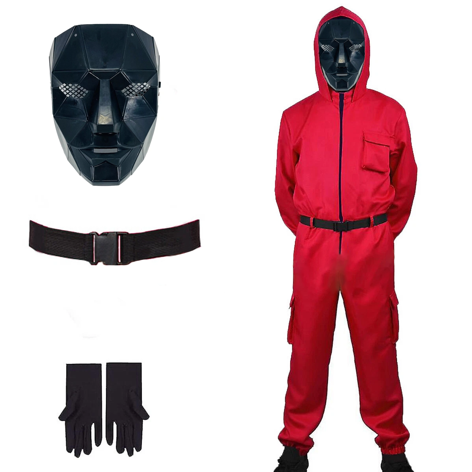 Squid Game Costume – Premium Cosplay Outfit Inspired by Netflix Series with Accessories Costume + Leader Mask Squid Game Fancy Dress - Tophatter Daily Deals
