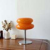 Stacked Pancakes Glass Table Lamp Orange Lighting - Tophatter Daily Deals