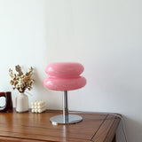 Stacked Pancakes Glass Table Lamp Pink Lighting - Tophatter Daily Deals