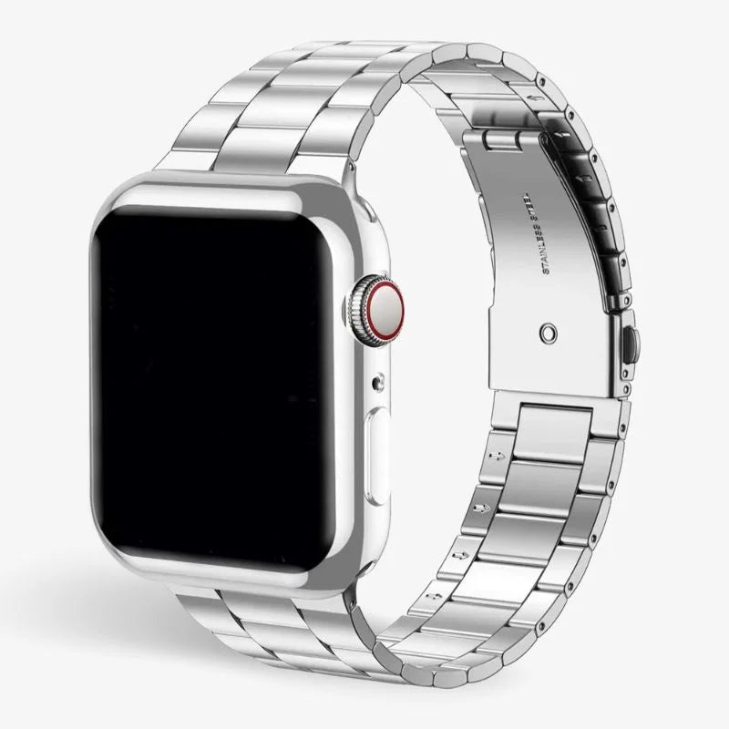 Stainless Steel Watch Band With Protective Case Secure Fit Steel - Tophatter Daily Deals