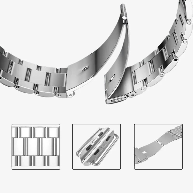 Stainless Steel Watch Band With Protective Case Secure Fit - Tophatter Daily Deals
