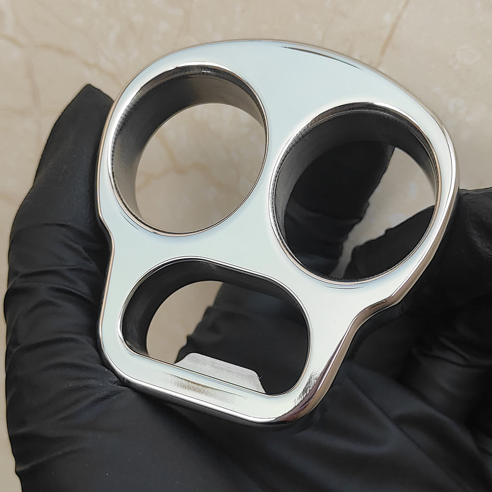 Stainless Steel Skull Brass Knuckles Bottle Opener Brass Knuckles - Tophatter Daily Deals