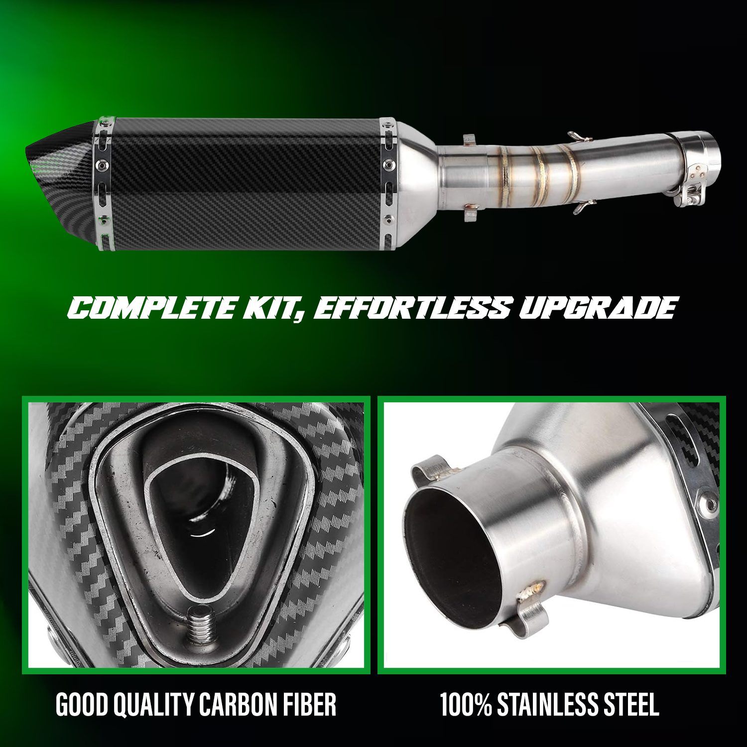Kawasaki Z1000SX Exhaust – Easy Install Slip-On with Deep Sound Tone Motorcycle Parts - Tophatter Daily Deals