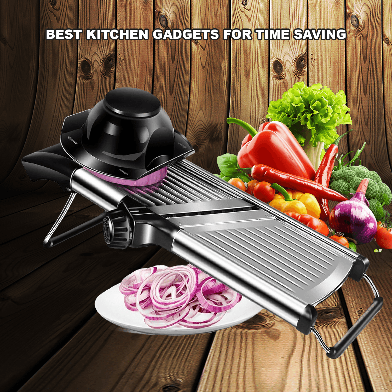 Kitchen Mandoline Slicer – Professional Food Cutter Fruit Vegetable Chopper Grater Tool Home - Tophatter Daily Deals