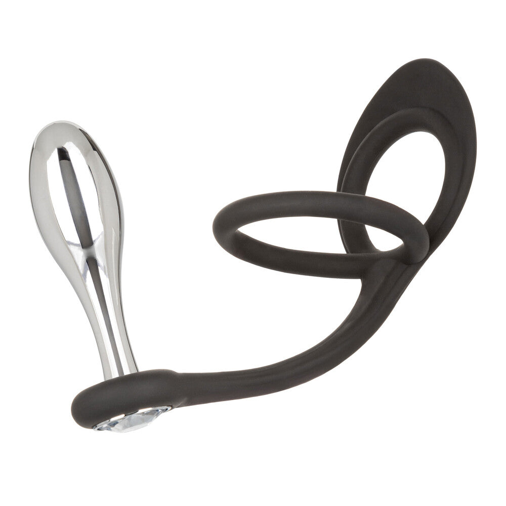 Star Fucker Teardrop Plug And Cockring – Silicone And Metal Dual Enhancer Plug And Cockring > Anal Range > Prostate Plugs - Tophatter Daily Deals
