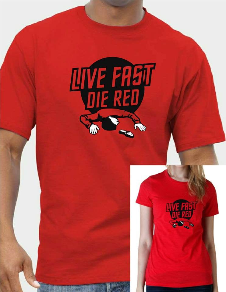 Star Trek - Live Fast, Die Red T-Shirt - Tophatter Daily Deals