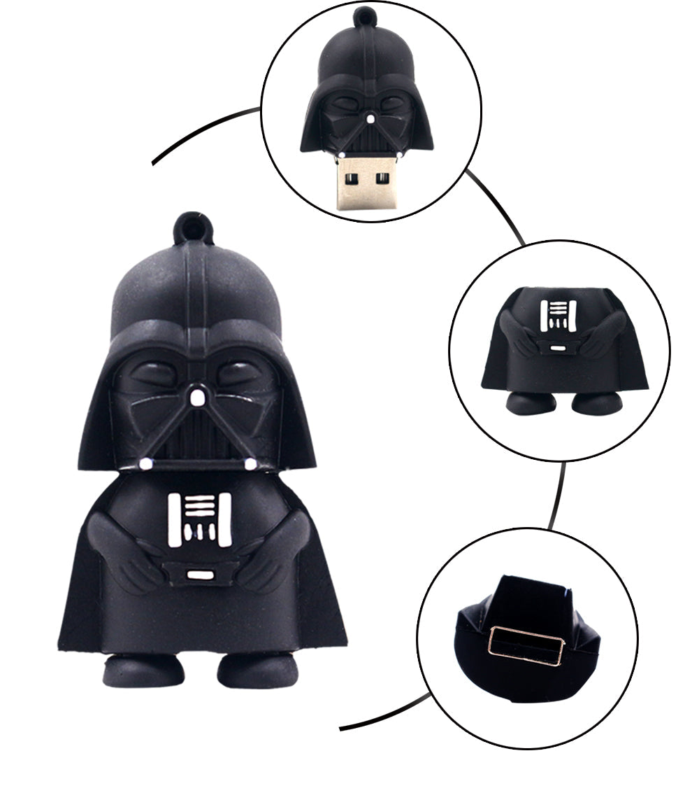 Star Wars Cartoon Darth Vader USB Flash Drive 2.0 Rubber Memory Stick 16gb USB Flash Drive - Tophatter Daily Deals