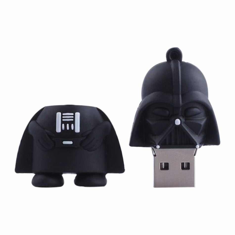 Star Wars Cartoon Darth Vader USB Flash Drive 2.0 Rubber Memory Stick 16gb USB Flash Drive - Tophatter Daily Deals