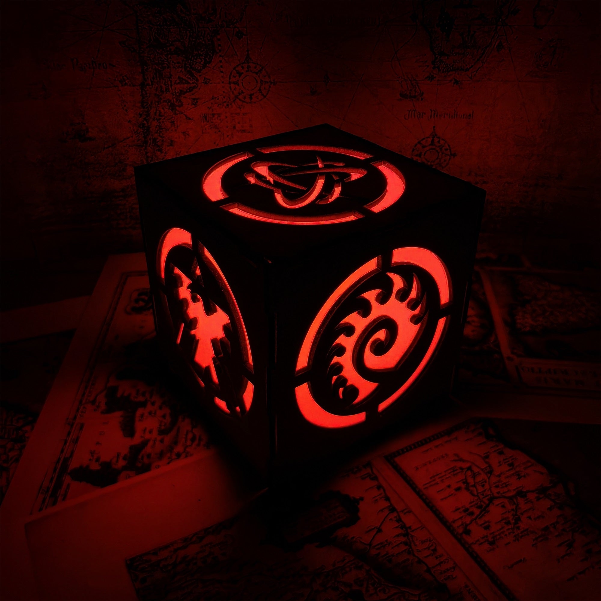 Hybrid Protoss Inspired Wood Cube Light Desk Decor - Tophatter Daily Deals