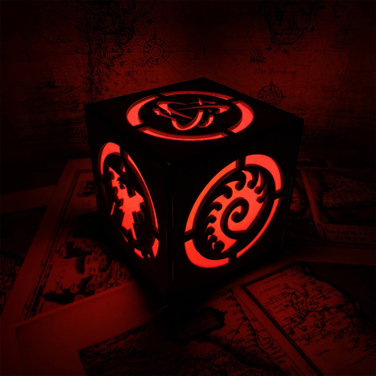 Hybrid Protoss Inspired Wood Cube Light Desk Decor - Tophatter Daily Deals