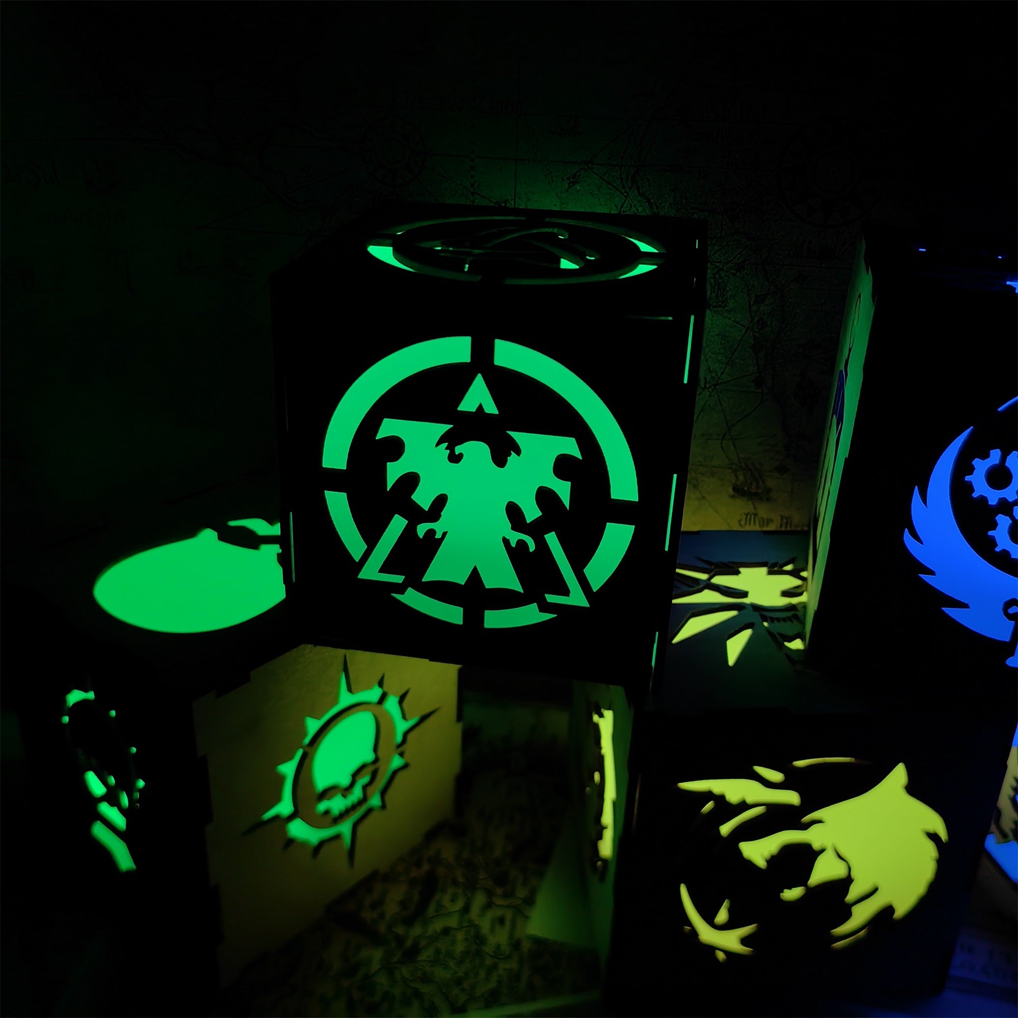 Hybrid Protoss Inspired Wood Cube Light Desk Decor - Tophatter Daily Deals