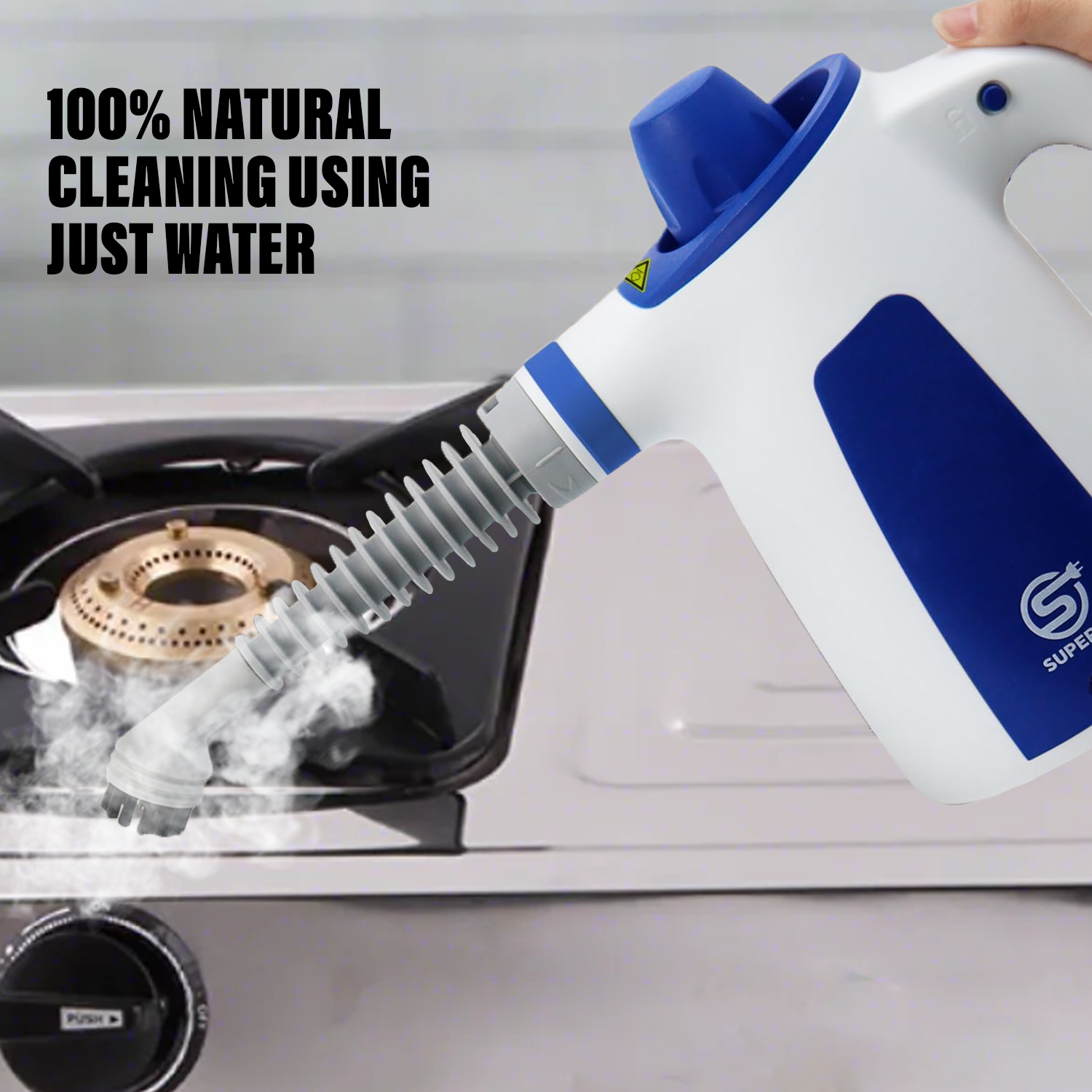 Handheld Steam Cleaner – 10-in-1 High Pressure Multi-Purpose Steamer for Home, Kitchen & Car Handheld Steam Cleaner - Tophatter Daily Deals