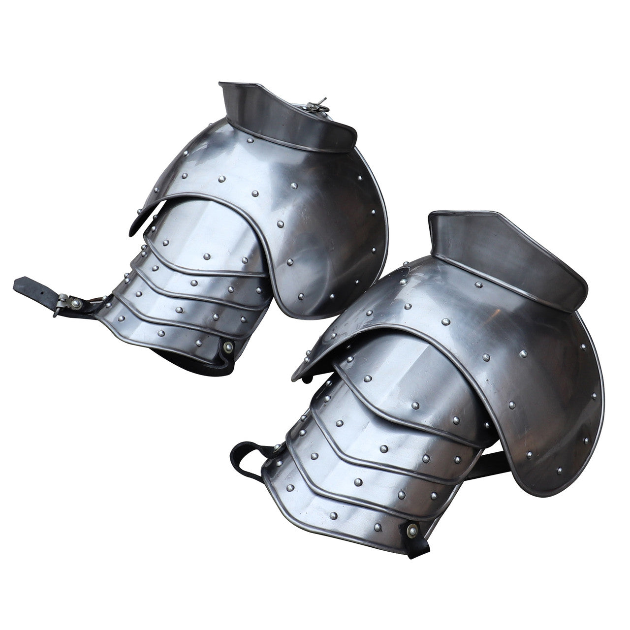 Steel Defender Riveted Pauldrons with Sword Breakers historical period - Tophatter Daily Deals