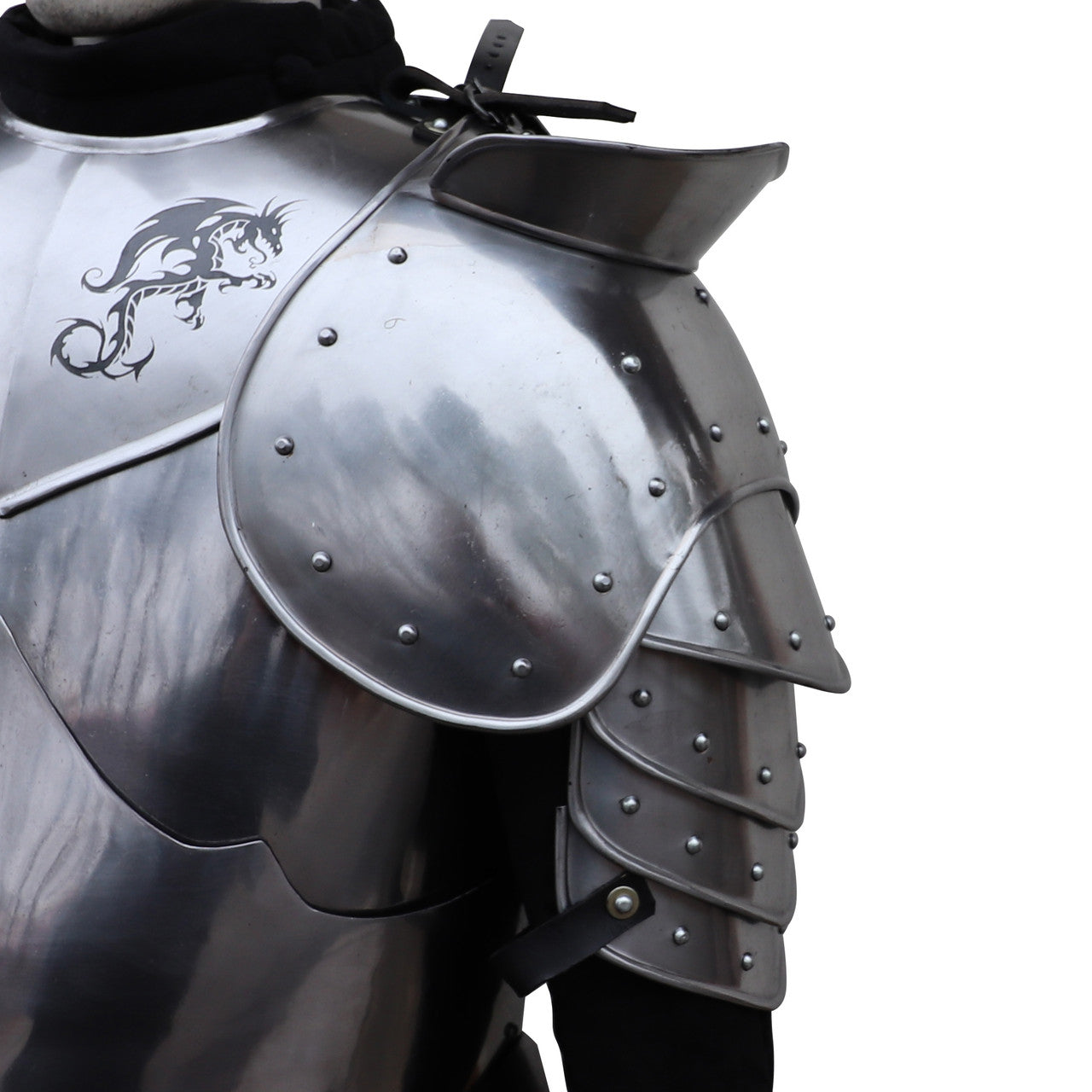 Steel Defender Riveted Pauldrons with Sword Breakers historical period - Tophatter Daily Deals