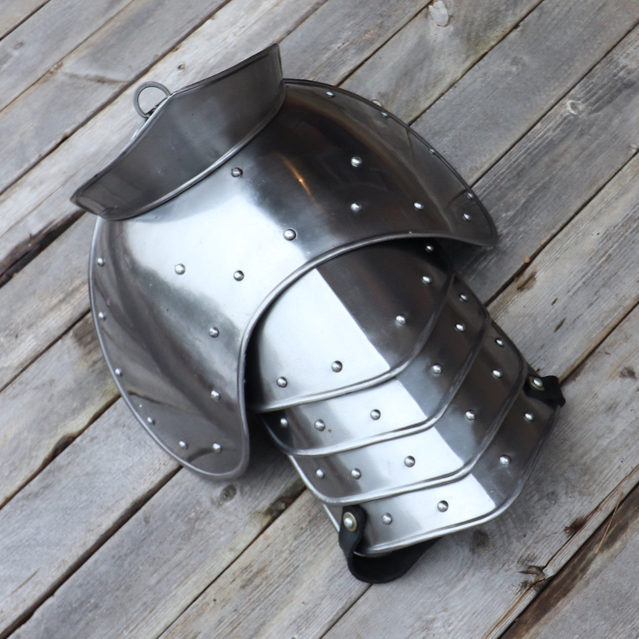 Steel Defender Riveted Pauldrons with Sword Breakers historical period - Tophatter Daily Deals