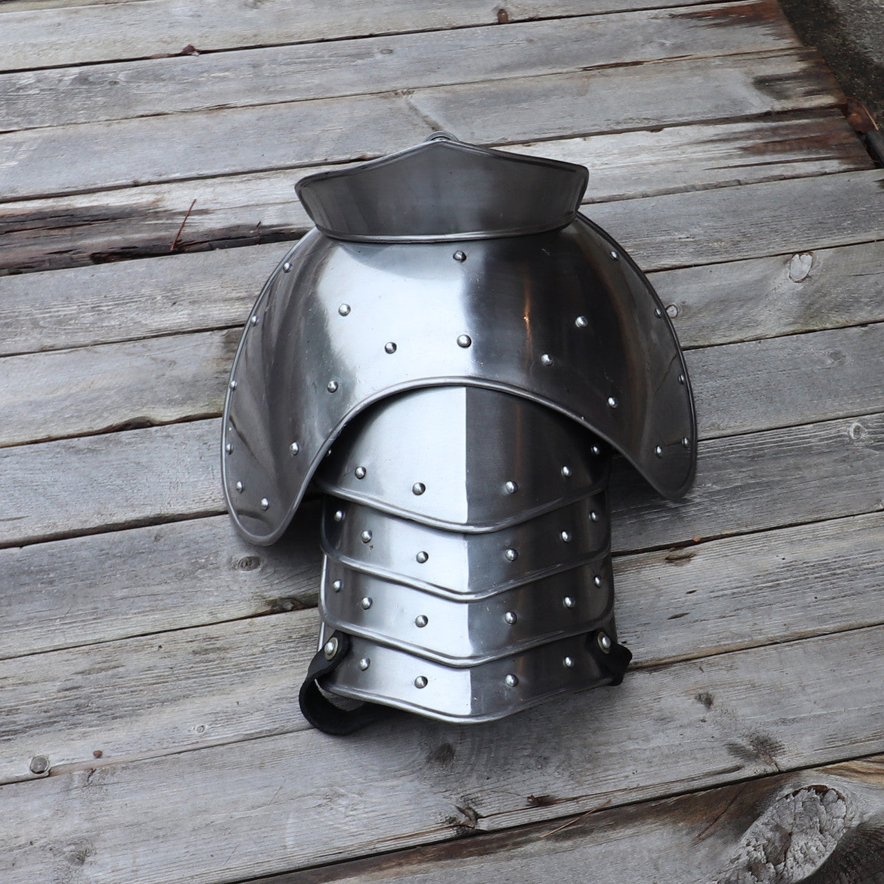 Steel Defender Riveted Pauldrons with Sword Breakers historical period - Tophatter Daily Deals