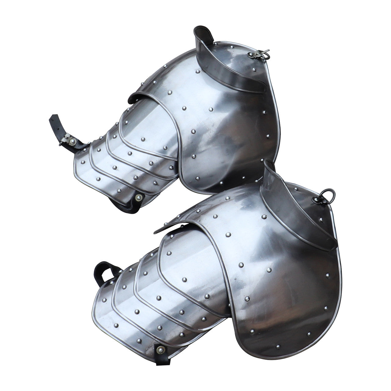 Steel Defender Riveted Pauldrons with Sword Breakers historical period - Tophatter Daily Deals