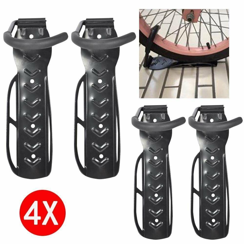 Best Bike Wall Mount - 4x Steel Bike Rack Stand Storage Wall Mounted Hook Hanger Bicycle Holder Hanging Cycling - Tophatter Daily Deals
