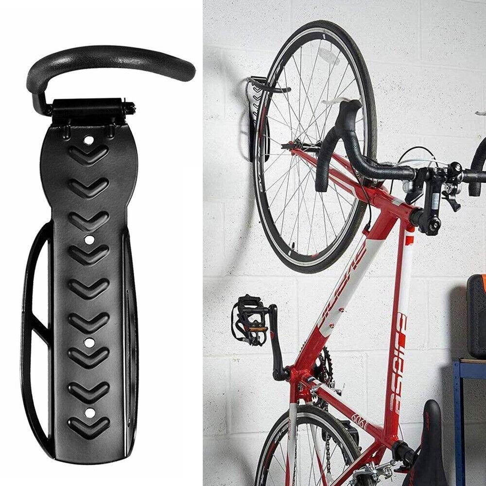 Best Bike Wall Mount - 4x Steel Bike Rack Stand Storage Wall Mounted Hook Hanger Bicycle Holder Hanging Cycling - Tophatter Daily Deals
