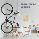 Best Bike Wall Mount - 4x Steel Bike Rack Stand Storage Wall Mounted Hook Hanger Bicycle Holder Hanging Cycling - Tophatter Daily Deals